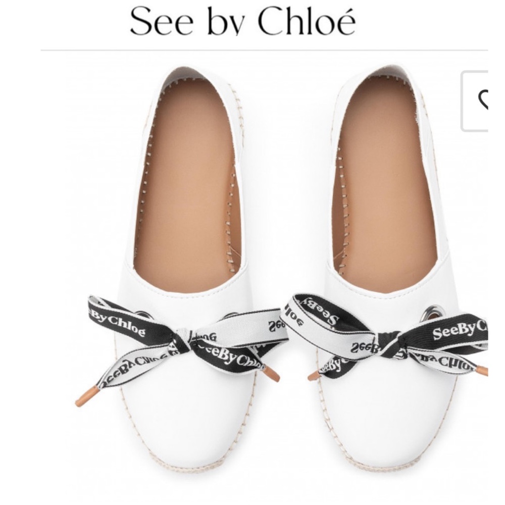 NWT SEE BY CHLOÉ Essie Leather Espadrilles Flats